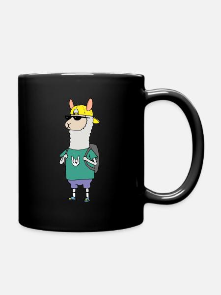 Alpaka Cool - Tasse einfarbig - Schwarz