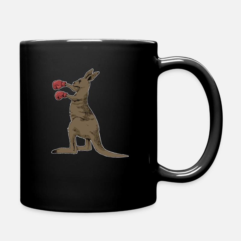 Känguru Boxen - Tasse einfarbig - Schwarz