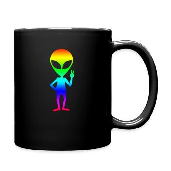 Alien - Tasse einfarbig - Schwarz - Rechts