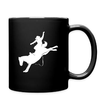 Cowboy - Tasse einfarbig - Schwarz - Rechts