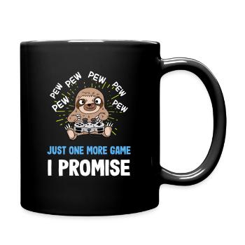 Gamer Sloth Gaming-Design - Tasse einfarbig - Schwarz - Rechts
