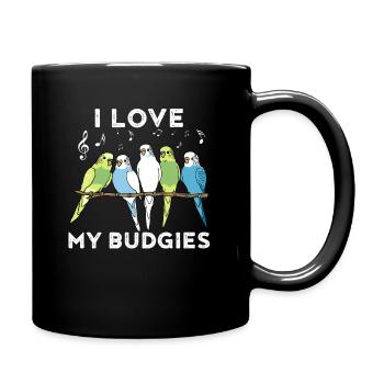 perruche - Mug uni - noir - Droite