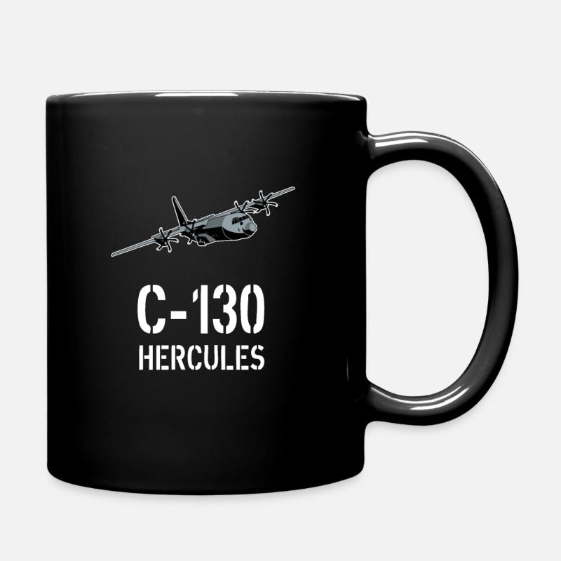 C130 Hercules design - Full Colour Mug - black