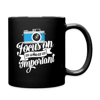 Fotograf Geschenk I Fotografie Kamera - Tasse einfarbig - Schwarz - Rechts