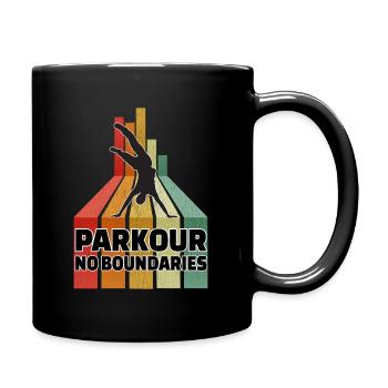 Parkour sans frontières - Mug uni - noir - Droite