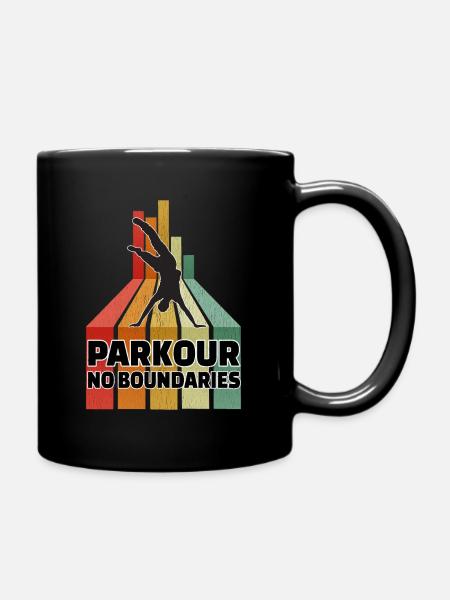Parkour No Boundaries - Full Colour Mug - black