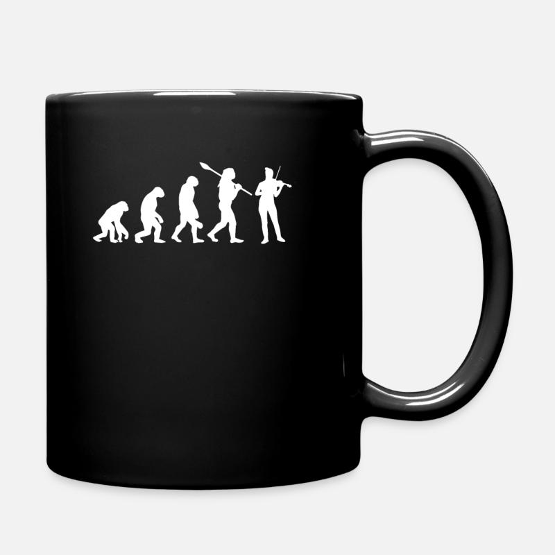 Evolution of Viola Player - Full Colour Mug - black