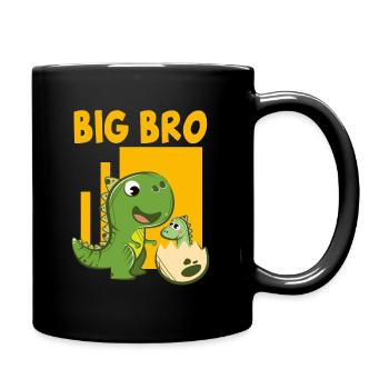 Großer und Stolzer Bruder Dino - Tasse einfarbig - Schwarz - Rechts