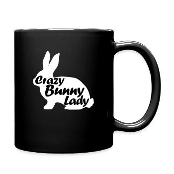 Crazy Bunny Lady - Full Colour Mug - black - Right