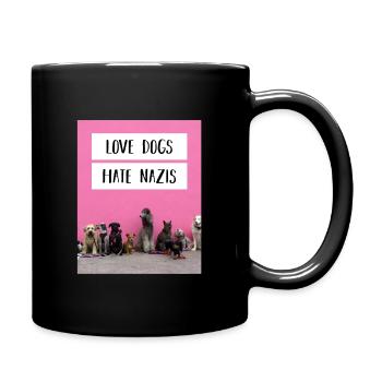 Anti Nazi saying - Full Colour Mug - black - Right