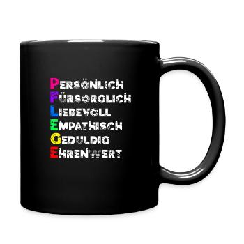 Altenpflege Definition Von Pflege - Tasse einfarbig - Schwarz - Rechts