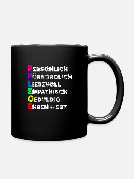 Altenpflege Definition Von Pflege - Tasse einfarbig - Schwarz