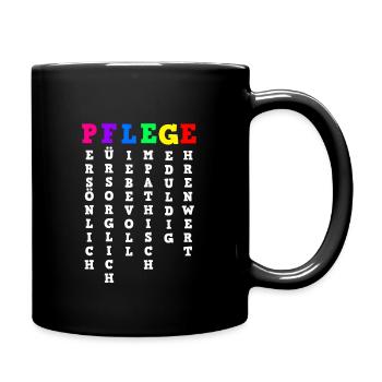 Altenpflege Definition Von Pflege - Tasse einfarbig - Schwarz - Rechts
