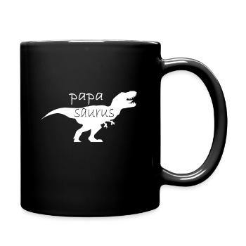 Papa Dino TRex look partenaire drôle cadeau - Mug uni - noir - Droite