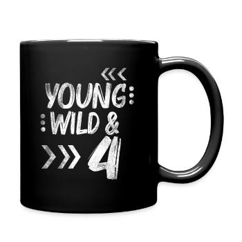 Geburtstag Vier Jahre 4 Geburtstag Geschenk Kinder - Tasse einfarbig - Schwarz - Rechts