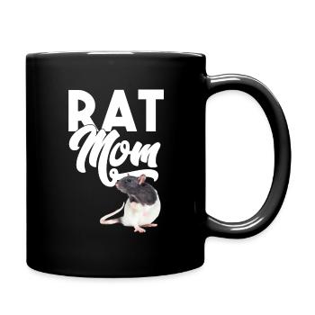 Ratte - Ratte Mama - Tasse einfarbig - Schwarz - Rechts