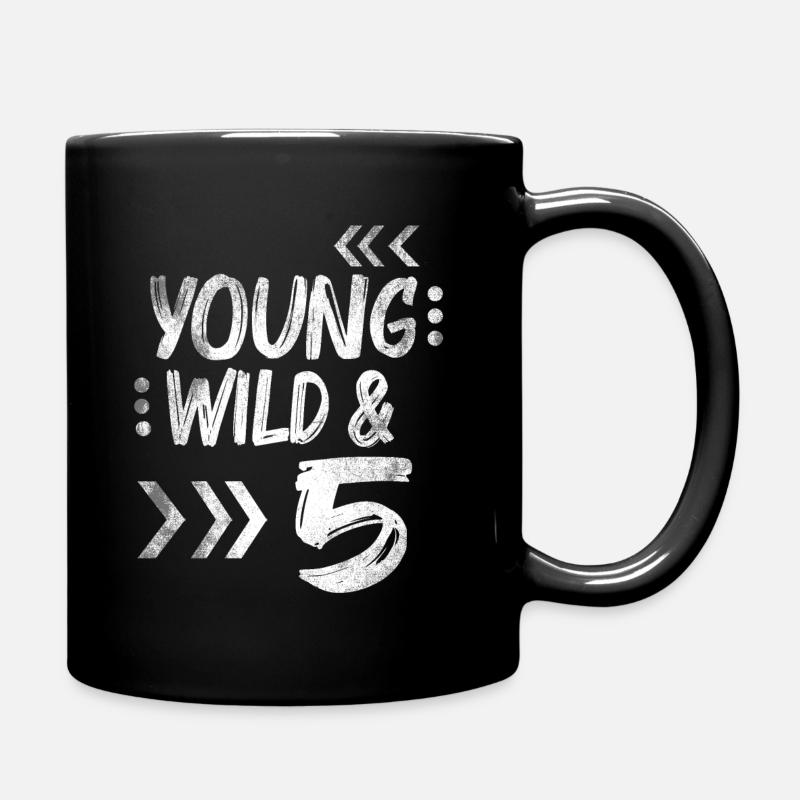 Geburtstag Fünf Jahre 5 Geburtstag Geschenk Kinder - Tasse einfarbig - Schwarz