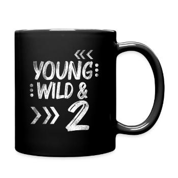 Anniversaire Deux ans 2 anniversaire cadeau enfants - Mug uni - noir - Droite