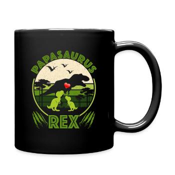 Papasaurus Rex - Mug uni - noir - Droite