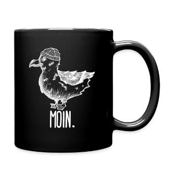 Möwe Moin - Tasse einfarbig - Schwarz - Rechts