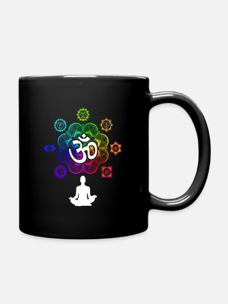 Symboles de chakra de méditation Les sept chakras - Mug uni - noir
