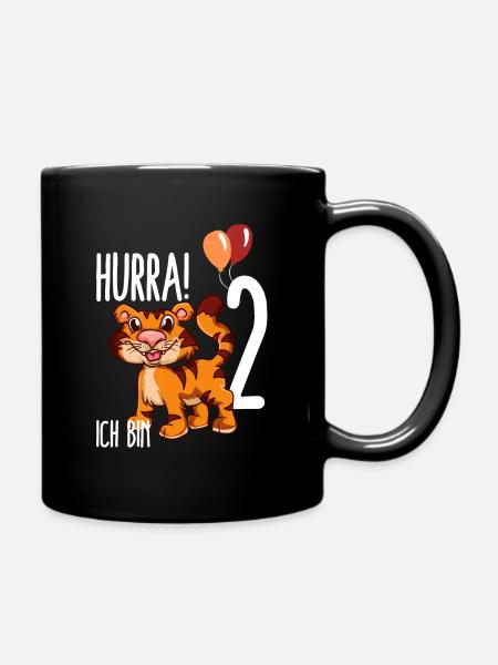 2. Geburtstag - Tasse einfarbig - Schwarz