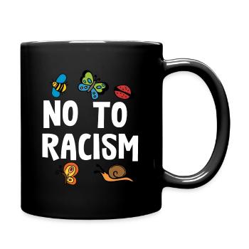 Rassismus Gegen Rechts Spruch Damen Geschenk - Tasse einfarbig - Schwarz - Rechts