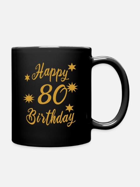 Joyeux anniversaire 80 - Mug uni - noir