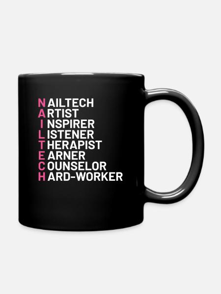 Nail artist nails manicure quote - Full Colour Mug - black