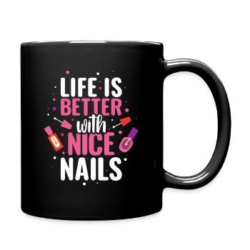 Nail Artist Nails Manicure New Nails - Full Colour Mug - black - Right