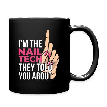 Nail artist nails manicure nail designer - Full Colour Mug - black - Right