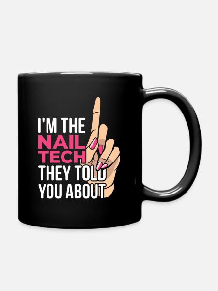 Nail Artist Nägel Maniküre Nail Designer - Tasse einfarbig - Schwarz