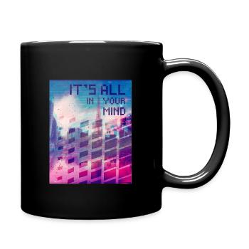 Vaporwave Aesthetic It's All In Your Mind - Tasse einfarbig - Schwarz - Rechts