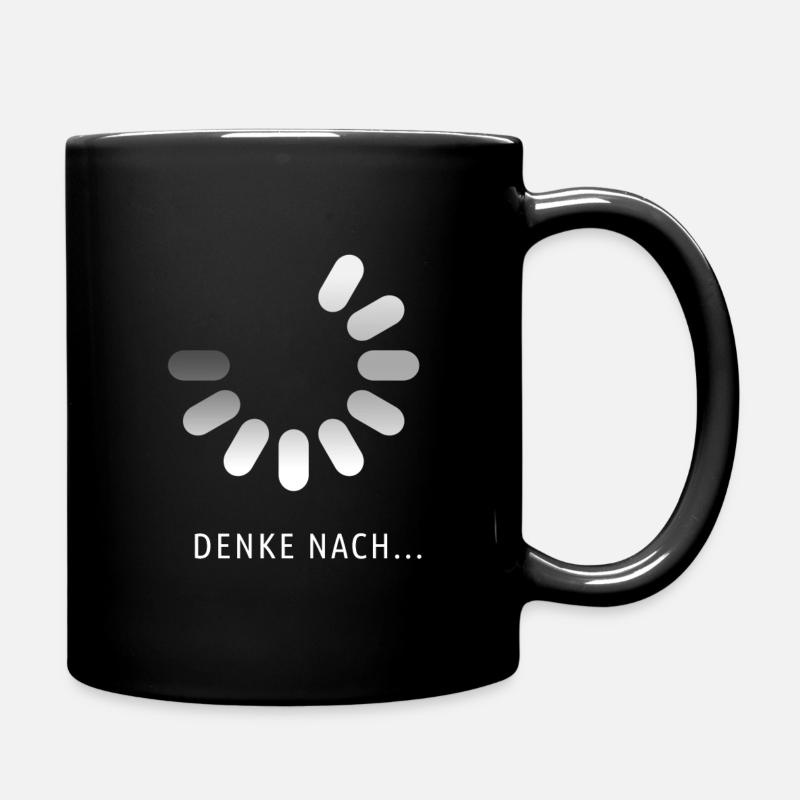 Lustiges Denke Nach Loading Geek Geschenk Shirt - Tasse einfarbig - Schwarz