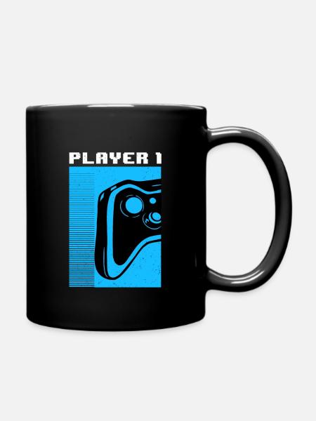 Gamer Player 1 - Tasse einfarbig - Schwarz