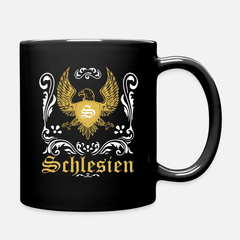 Schlesien Adler Oberschlesien Heimat Geschenk - Tasse einfarbig - Schwarz