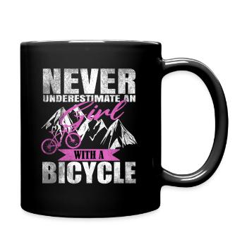 Bike cycling bike women gift - Full Colour Mug - black - Right
