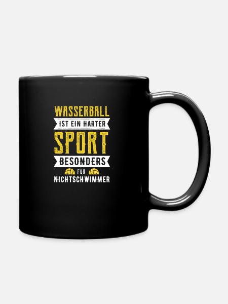 Wasserball - Tasse einfarbig - Schwarz