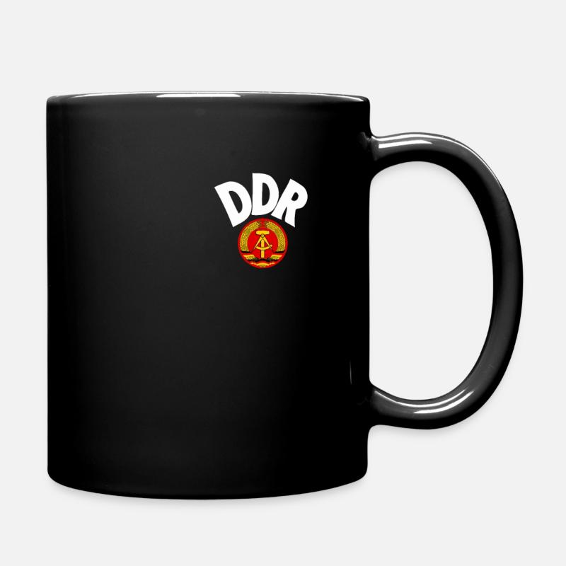 DDR Fussballtrikot - Tasse einfarbig - Schwarz