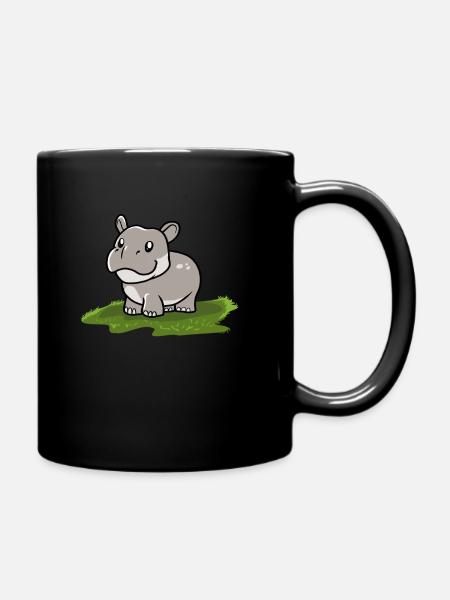 Hippopotame - Mug uni - noir