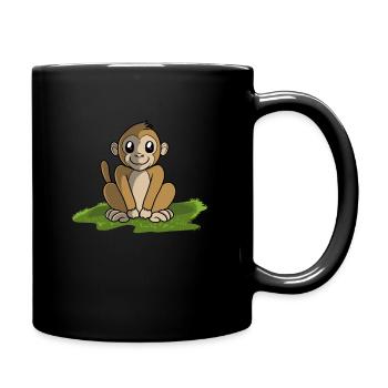 Singe singe - Mug uni - noir - Droite