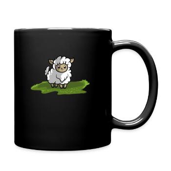 Schaf Lamm - Tasse einfarbig - Schwarz - Rechts