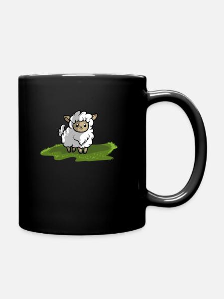 Schaf Lamm - Tasse einfarbig - Schwarz