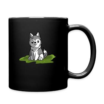 Wolf - Full Colour Mug - black - Right