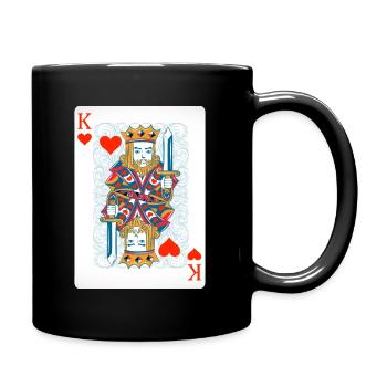 King heart costume card game poker gift - Full Colour Mug - black - Right