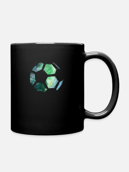 Fußball Fussball - Tasse einfarbig - Schwarz