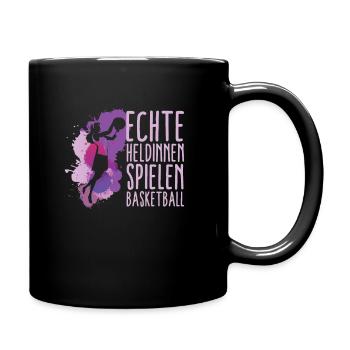 Basketball Mädchen Streetball - Tasse einfarbig - Schwarz - Rechts