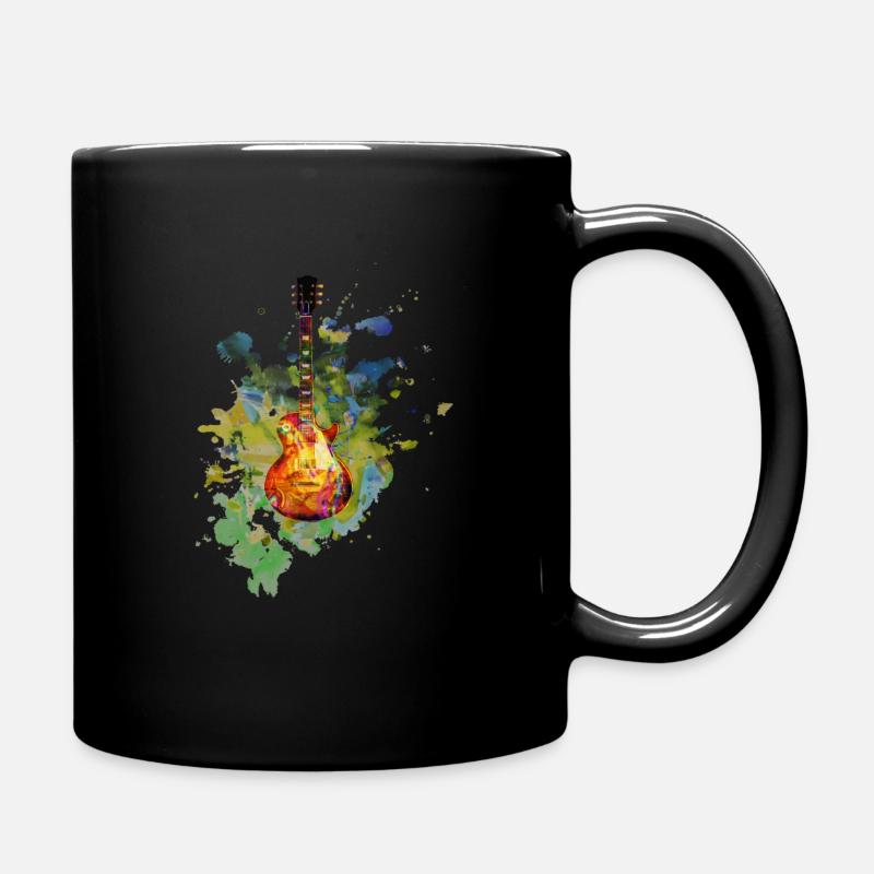 Guitar electric guitar guitarist - Full Colour Mug - black