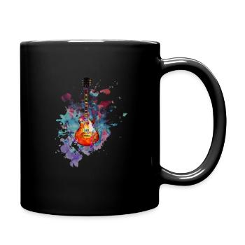 Guitariste guitare électrique - Mug uni - noir - Droite