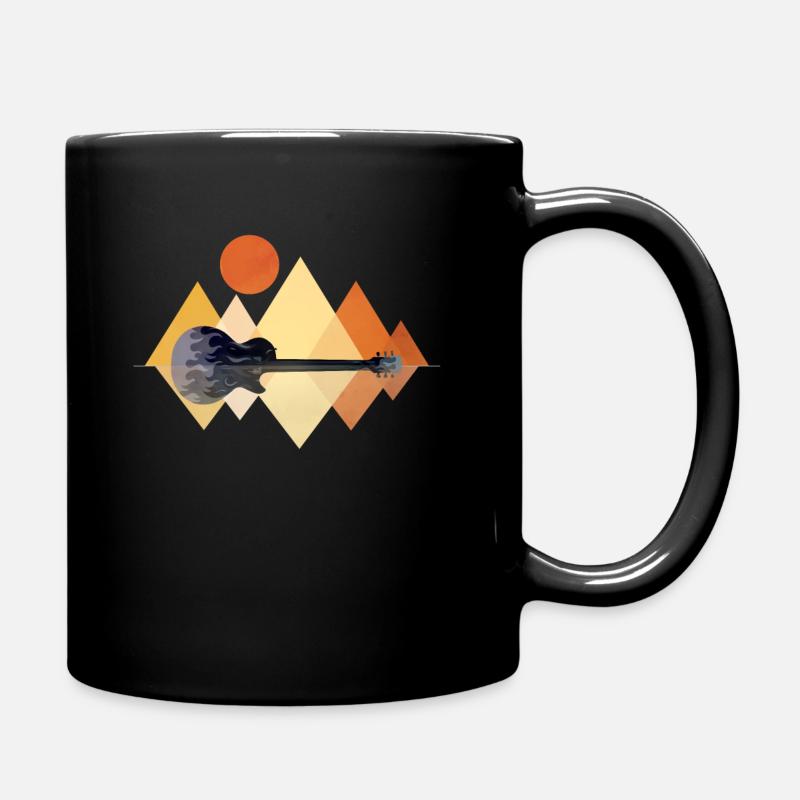 Guitar electric guitar guitarist - Full Colour Mug - black